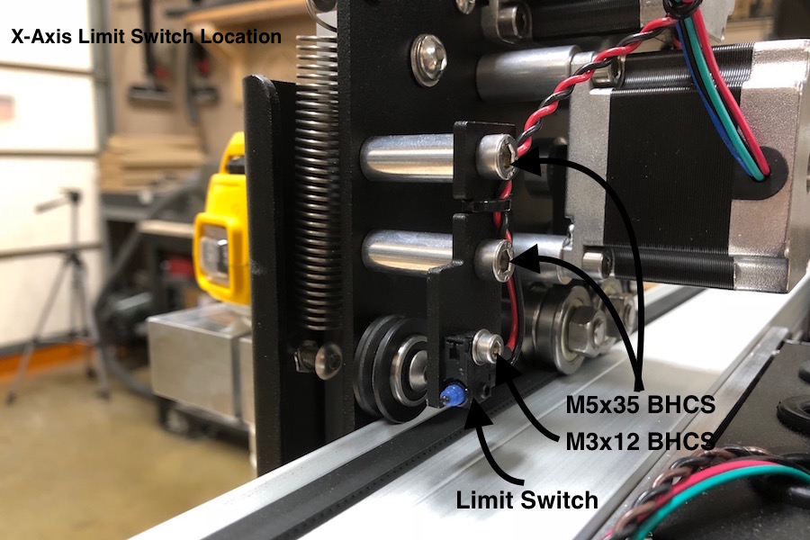 x axis limit switch location
