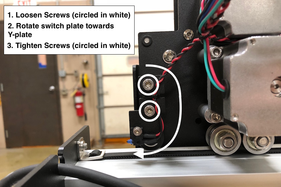 x axis limit switch adjusting